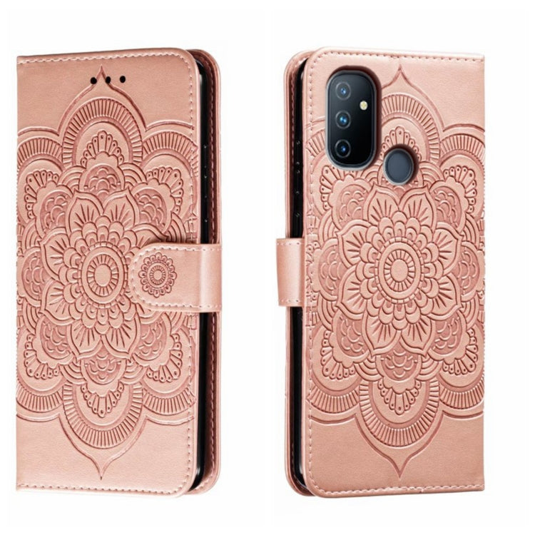 Sun Mandala Embossing Pattern Phone Leather Case, For OnePlus Nord N10 5G, For OnePlus Nord N100