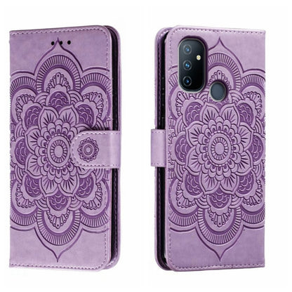 Sun Mandala Embossing Pattern Phone Leather Case, For OnePlus Nord N10 5G, For OnePlus Nord N100