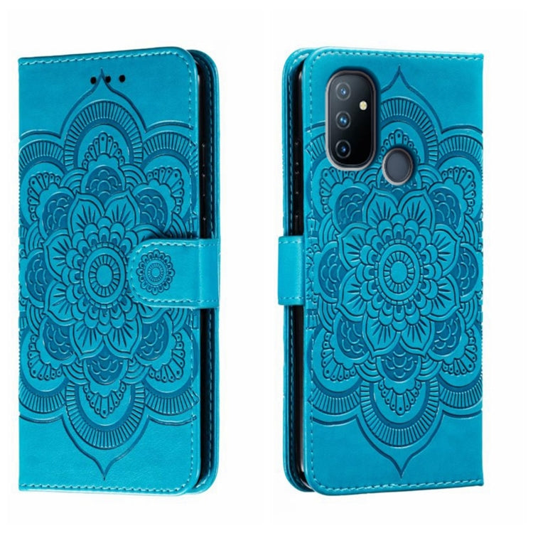 Sun Mandala Embossing Pattern Phone Leather Case, For OnePlus Nord N10 5G, For OnePlus Nord N100