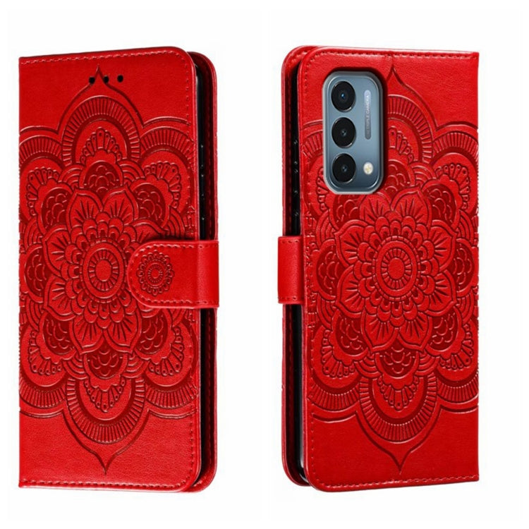 Sun Mandala Embossing Pattern Phone Leather Case, For OnePlus Nord N200 5G, For OnePlus 9R, For OnePlus Nord CE 5G