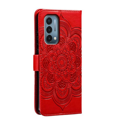 Sun Mandala Embossing Pattern Phone Leather Case, For OnePlus Nord N200 5G, For OnePlus 9R, For OnePlus Nord CE 5G