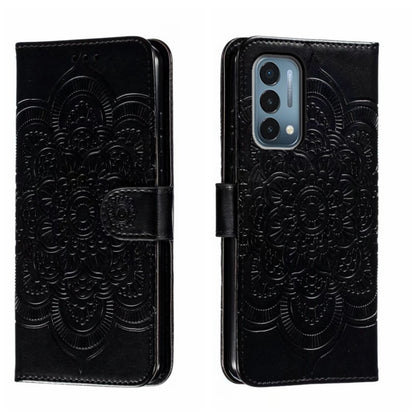 Sun Mandala Embossing Pattern Phone Leather Case, For OnePlus Nord N200 5G, For OnePlus 9R, For OnePlus Nord CE 5G