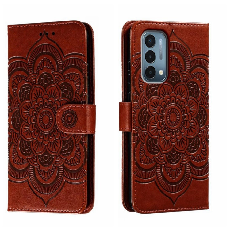 Sun Mandala Embossing Pattern Phone Leather Case, For OnePlus Nord N200 5G, For OnePlus 9R, For OnePlus Nord CE 5G