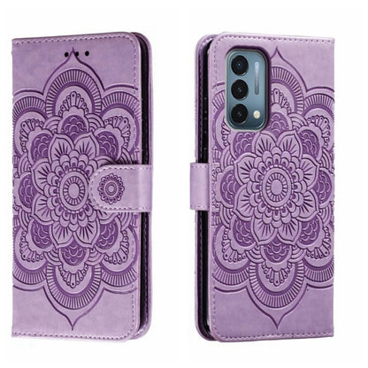 Sun Mandala Embossing Pattern Phone Leather Case, For OnePlus Nord N200 5G, For OnePlus 9R, For OnePlus Nord CE 5G