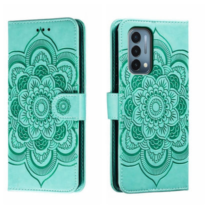 Sun Mandala Embossing Pattern Phone Leather Case, For OnePlus Nord N200 5G, For OnePlus 9R, For OnePlus Nord CE 5G