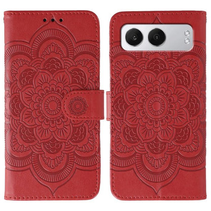 Sun Mandala Embossing Pattern Phone Leather Case, For OnePlus Nord 4, For OnePlus Nord CE4 Lite Global, For OnePlus Ace 3