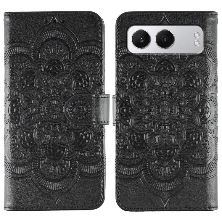 Sun Mandala Embossing Pattern Phone Leather Case, For OnePlus Nord 4, For OnePlus Nord CE4 Lite Global, For OnePlus Ace 3