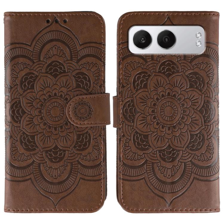 Sun Mandala Embossing Pattern Phone Leather Case, For OnePlus Nord 4, For OnePlus Nord CE4 Lite Global, For OnePlus Ace 3