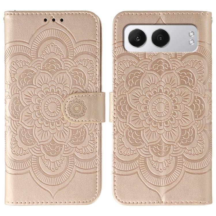 Sun Mandala Embossing Pattern Phone Leather Case, For OnePlus Nord 4, For OnePlus Nord CE4 Lite Global, For OnePlus Ace 3