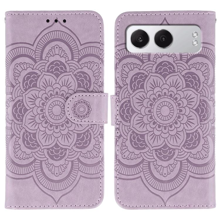 Sun Mandala Embossing Pattern Phone Leather Case, For OnePlus Nord 4, For OnePlus Nord CE4 Lite Global, For OnePlus Ace 3