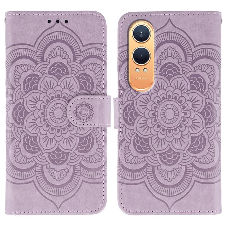 Sun Mandala Embossing Pattern Phone Leather Case, For OnePlus Nord 4, For OnePlus Nord CE4 Lite Global, For OnePlus Ace 3