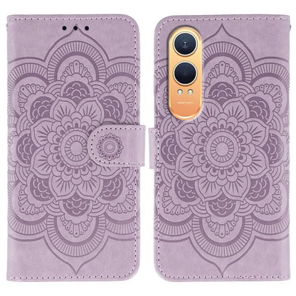 Sun Mandala Embossing Pattern Phone Leather Case, For OnePlus Nord 4, For OnePlus Nord CE4 Lite Global, For OnePlus Ace 3