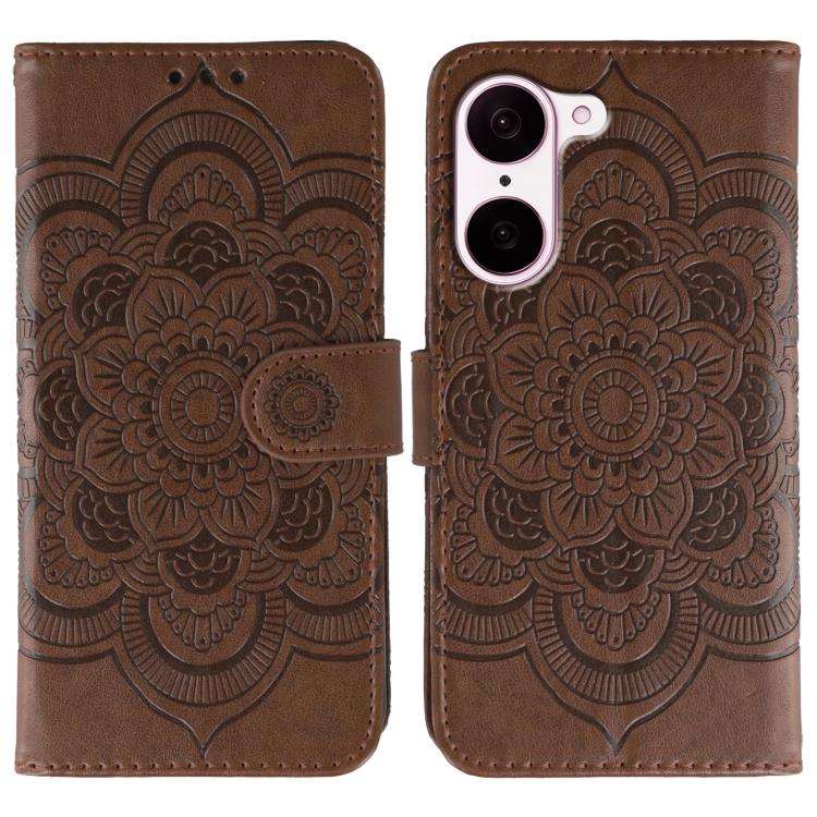 Sun Mandala Embossing Pattern Phone Leather Case, For OnePlus Nord CE5 / Ace 5 Racing, For OnePlus Ace 5 / Ace 5 Pro / 13R, For OnePlus 13