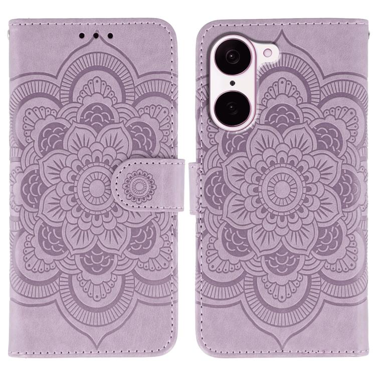 Sun Mandala Embossing Pattern Phone Leather Case, For OnePlus Nord CE5 / Ace 5 Racing, For OnePlus Ace 5 / Ace 5 Pro / 13R, For OnePlus 13