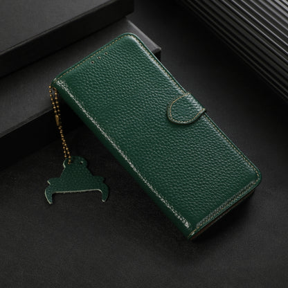 Genuine Leather Litchi Texture RFID Leather Phone Case, For OnePlus Nord CE4 5G / K12 5G