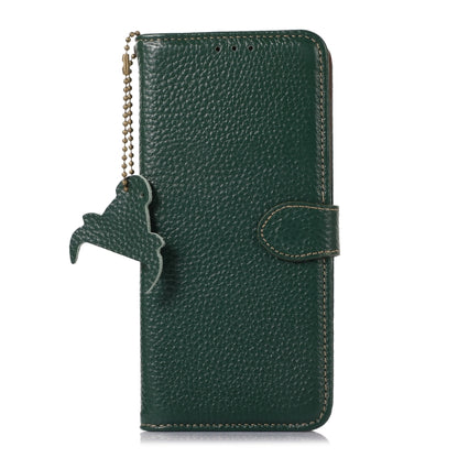 Genuine Leather Litchi Texture RFID Leather Phone Case, For OnePlus Nord CE4 5G / K12 5G