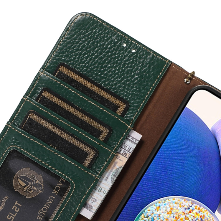 Genuine Leather Litchi Texture RFID Leather Phone Case, For OnePlus Nord CE4 5G / K12 5G