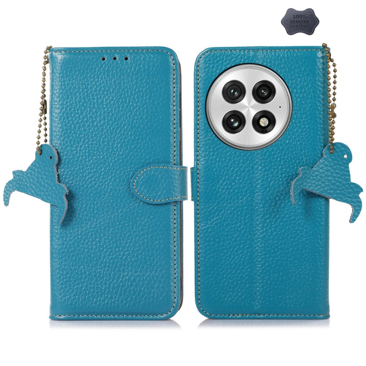 Genuine Leather Litchi Texture RFID Leather Phone Case, For OnePlus Ace 6 Ultra, For OnePlus 15T, For OnePlus 15R 5G/Ace 6/Ace 6T 5G, For OnePlus 15, For OnePlus Ace 5 / 13R 5G, For OnePlus 13