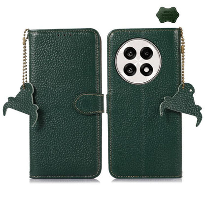 Genuine Leather Litchi Texture RFID Leather Phone Case, For OnePlus Ace 6 Ultra, For OnePlus 15T, For OnePlus 15R 5G/Ace 6/Ace 6T 5G, For OnePlus 15, For OnePlus Ace 5 / 13R 5G, For OnePlus 13