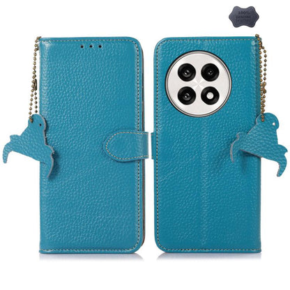 Genuine Leather Litchi Texture RFID Leather Phone Case, For OnePlus Ace 6 Ultra, For OnePlus 15T, For OnePlus 15R 5G/Ace 6/Ace 6T 5G, For OnePlus 15, For OnePlus Ace 5 / 13R 5G, For OnePlus 13