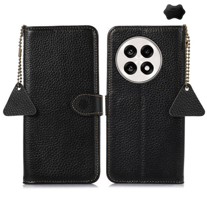 Genuine Leather Litchi Texture RFID Leather Phone Case, For OnePlus Ace 6 Ultra, For OnePlus 15T, For OnePlus 15R 5G/Ace 6/Ace 6T 5G, For OnePlus 15, For OnePlus Ace 5 / 13R 5G, For OnePlus 13
