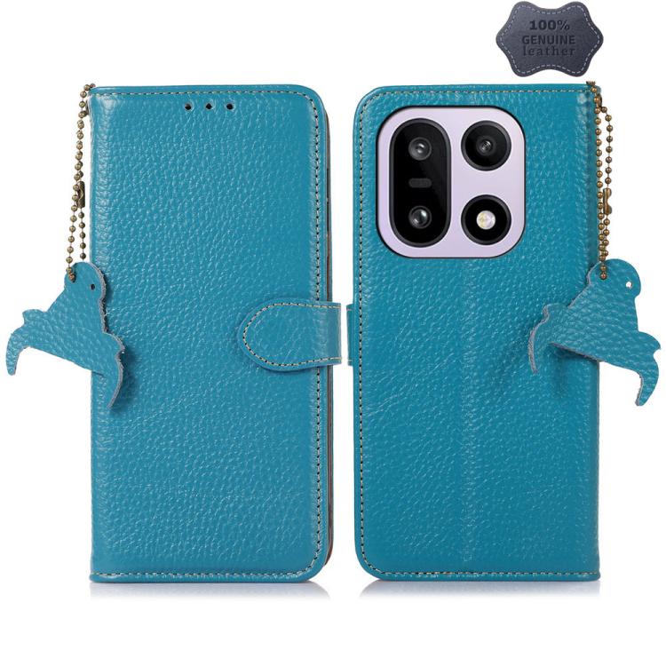 Genuine Leather Litchi Texture RFID Leather Phone Case, For OnePlus Ace 6 Ultra, For OnePlus 15T, For OnePlus 15R 5G/Ace 6/Ace 6T 5G, For OnePlus 15, For OnePlus Ace 5 / 13R 5G, For OnePlus 13