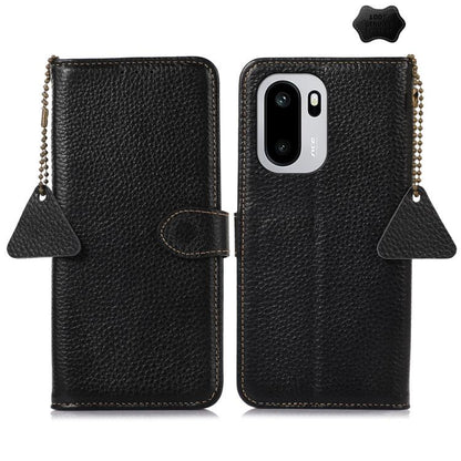 Genuine Leather Litchi Texture RFID Leather Phone Case, For OnePlus Ace 6 Ultra, For OnePlus 15T, For OnePlus 15R 5G/Ace 6/Ace 6T 5G, For OnePlus 15, For OnePlus Ace 5 / 13R 5G, For OnePlus 13