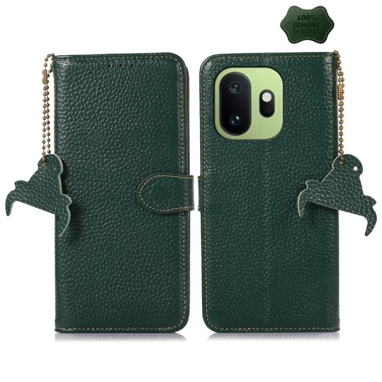 Genuine Leather Litchi Texture RFID Leather Phone Case, For OnePlus Ace 6 Ultra, For OnePlus 15T, For OnePlus 15R 5G/Ace 6/Ace 6T 5G, For OnePlus 15, For OnePlus Ace 5 / 13R 5G, For OnePlus 13