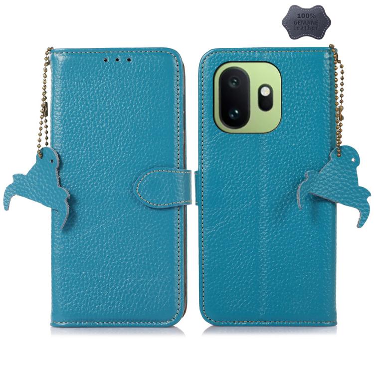 Genuine Leather Litchi Texture RFID Leather Phone Case, For OnePlus Ace 6 Ultra, For OnePlus 15T, For OnePlus 15R 5G/Ace 6/Ace 6T 5G, For OnePlus 15, For OnePlus Ace 5 / 13R 5G, For OnePlus 13