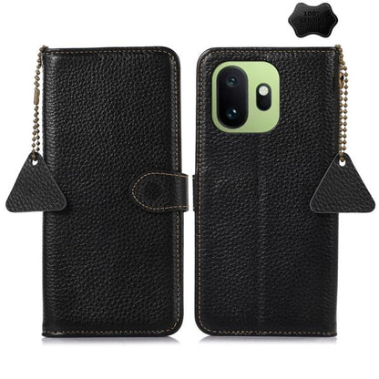 Genuine Leather Litchi Texture RFID Leather Phone Case, For OnePlus Ace 6 Ultra, For OnePlus 15T, For OnePlus 15R 5G/Ace 6/Ace 6T 5G, For OnePlus 15, For OnePlus Ace 5 / 13R 5G, For OnePlus 13
