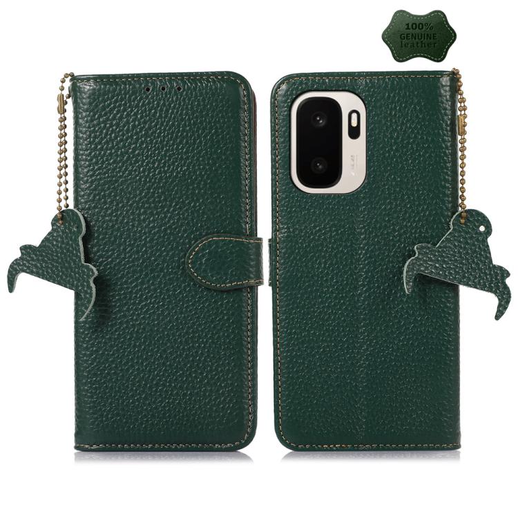 Genuine Leather Litchi Texture RFID Leather Phone Case, For OnePlus Ace 6 Ultra, For OnePlus 15T, For OnePlus 15R 5G/Ace 6/Ace 6T 5G, For OnePlus 15, For OnePlus Ace 5 / 13R 5G, For OnePlus 13