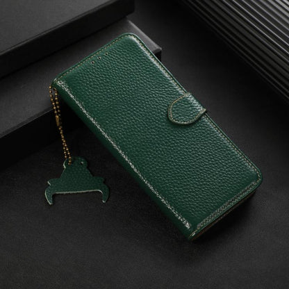 Genuine Leather Litchi Texture RFID Leather Phone Case, For OnePlus Ace 6 Ultra, For OnePlus 15T, For OnePlus 15R 5G/Ace 6/Ace 6T 5G, For OnePlus 15, For OnePlus Ace 5 / 13R 5G, For OnePlus 13