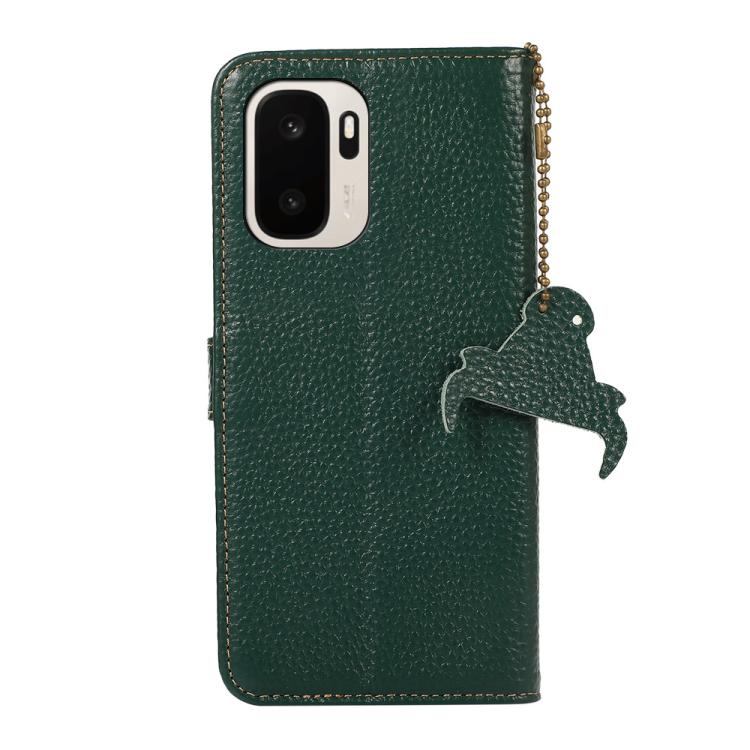 Genuine Leather Litchi Texture RFID Leather Phone Case, For OnePlus Ace 6 Ultra, For OnePlus 15T, For OnePlus 15R 5G/Ace 6/Ace 6T 5G, For OnePlus 15, For OnePlus Ace 5 / 13R 5G, For OnePlus 13