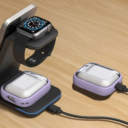 TPU Hybrid PC Case with Holder, For AirPods 1 / 2