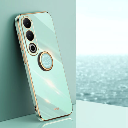 XINLI Straight Edge 6D Electroplate TPU Phone Case with Ring Holder, For OnePlus Nord 4, For OnePlus Ace 3 Pro, For OnePlus Ace 3V
