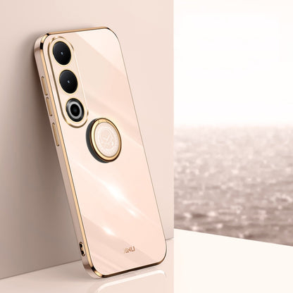 XINLI Straight Edge 6D Electroplate TPU Phone Case with Ring Holder, For OnePlus Nord 4, For OnePlus Ace 3 Pro, For OnePlus Ace 3V