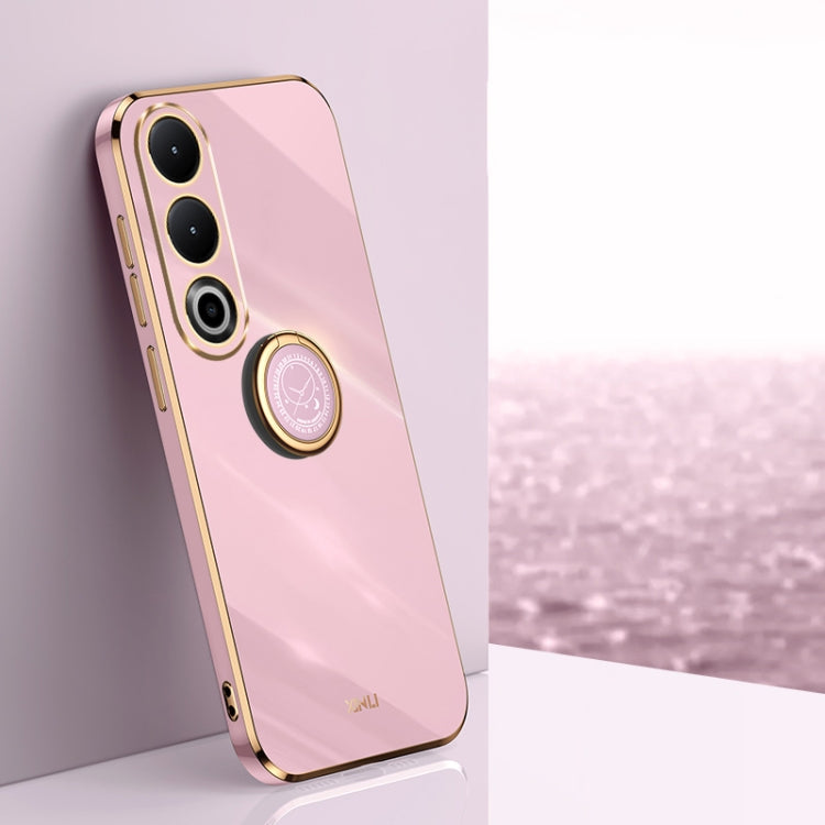 XINLI Straight Edge 6D Electroplate TPU Phone Case with Ring Holder, For OnePlus Nord 4, For OnePlus Ace 3 Pro, For OnePlus Ace 3V