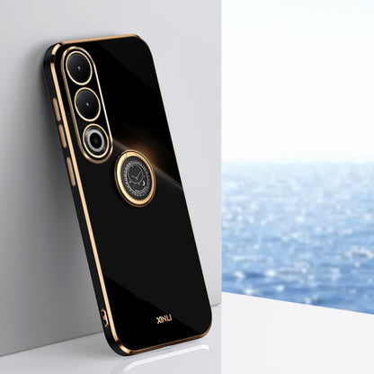 XINLI Straight Edge 6D Electroplate TPU Phone Case with Ring Holder, For OnePlus Nord 4, For OnePlus Ace 3 Pro, For OnePlus Ace 3V