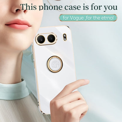 XINLI Straight Edge 6D Electroplate TPU Phone Case with Ring Holder, For OnePlus Nord 4, For OnePlus Ace 3 Pro, For OnePlus Ace 3V