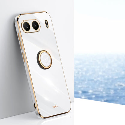 XINLI Straight Edge 6D Electroplate TPU Phone Case with Ring Holder, For OnePlus Nord 4, For OnePlus Ace 3 Pro, For OnePlus Ace 3V