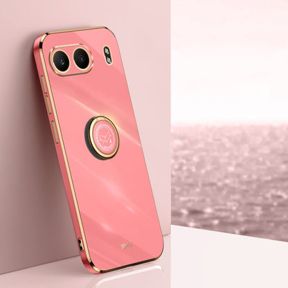 XINLI Straight Edge 6D Electroplate TPU Phone Case with Ring Holder, For OnePlus Nord 4, For OnePlus Ace 3 Pro, For OnePlus Ace 3V