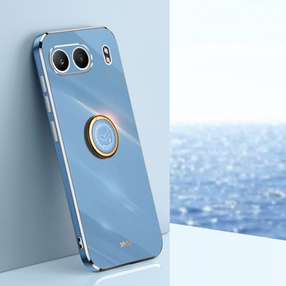 XINLI Straight Edge 6D Electroplate TPU Phone Case with Ring Holder, For OnePlus Nord 4, For OnePlus Ace 3 Pro, For OnePlus Ace 3V