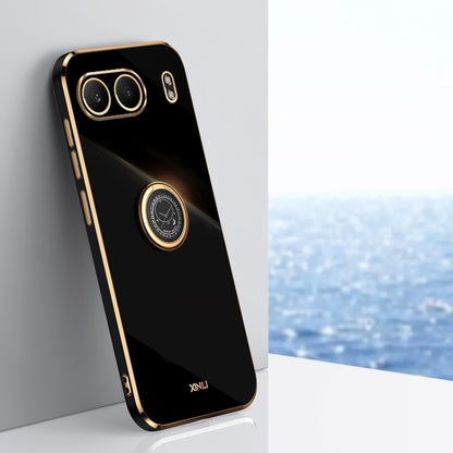 XINLI Straight Edge 6D Electroplate TPU Phone Case with Ring Holder, For OnePlus Nord 4, For OnePlus Ace 3 Pro, For OnePlus Ace 3V