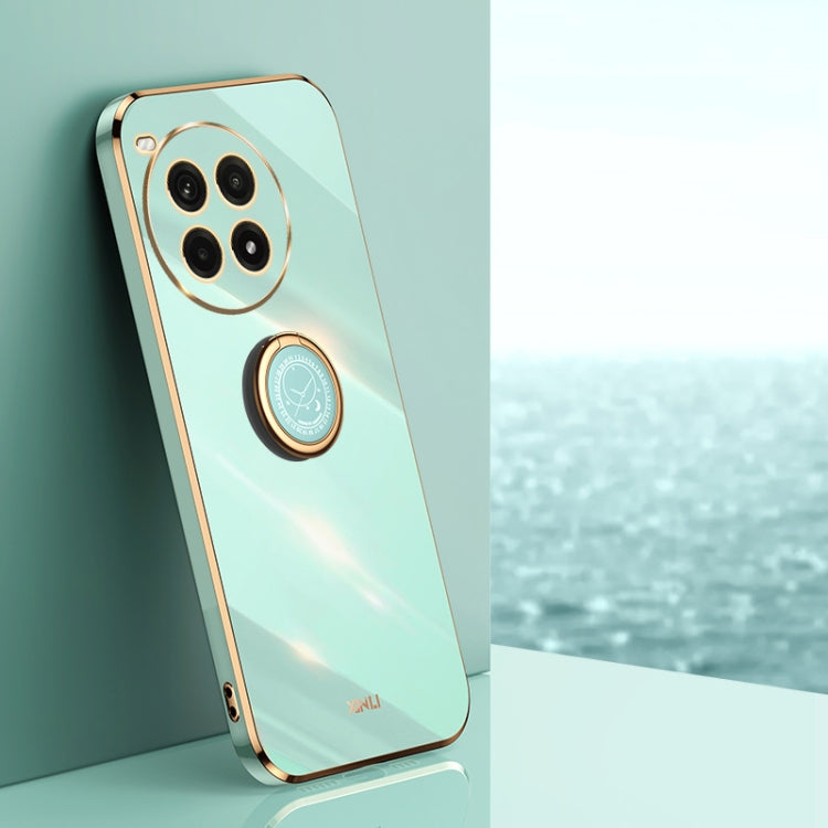 XINLI Straight Edge 6D Electroplate TPU Phone Case with Ring Holder, For OnePlus Nord 4, For OnePlus Ace 3 Pro, For OnePlus Ace 3V