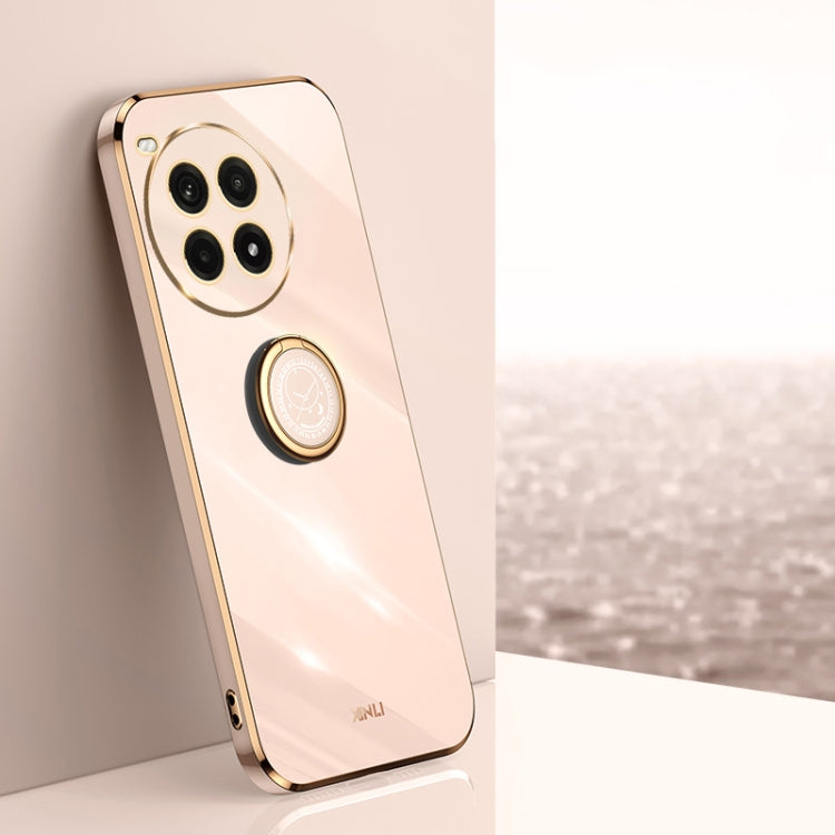 XINLI Straight Edge 6D Electroplate TPU Phone Case with Ring Holder, For OnePlus Nord 4, For OnePlus Ace 3 Pro, For OnePlus Ace 3V