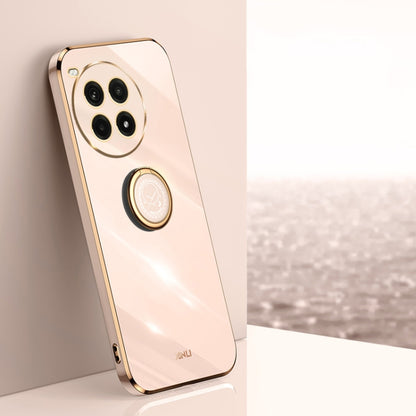 XINLI Straight Edge 6D Electroplate TPU Phone Case with Ring Holder, For OnePlus Nord 4, For OnePlus Ace 3 Pro, For OnePlus Ace 3V