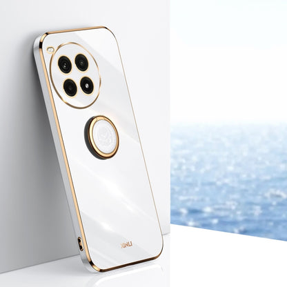 XINLI Straight Edge 6D Electroplate TPU Phone Case with Ring Holder, For OnePlus Nord 4, For OnePlus Ace 3 Pro, For OnePlus Ace 3V