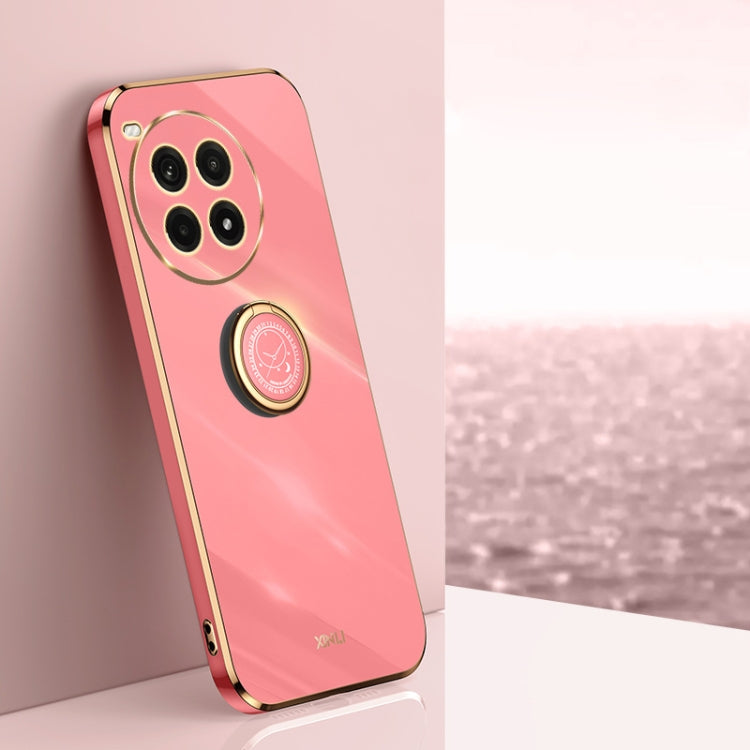 XINLI Straight Edge 6D Electroplate TPU Phone Case with Ring Holder, For OnePlus Nord 4, For OnePlus Ace 3 Pro, For OnePlus Ace 3V