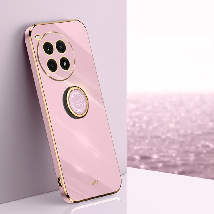 XINLI Straight Edge 6D Electroplate TPU Phone Case with Ring Holder, For OnePlus Nord 4, For OnePlus Ace 3 Pro, For OnePlus Ace 3V