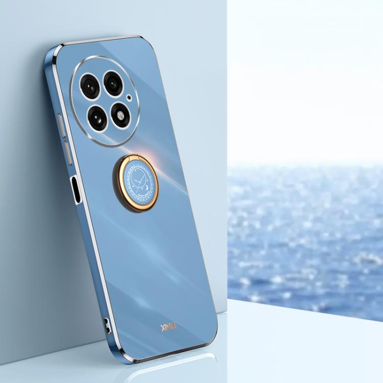 XINLI Straight Edge 6D Electroplate TPU Phone Case with Ring Holder, For OnePlus Ace 5 Racing, For OnePlus 13T, For OnePlus 13